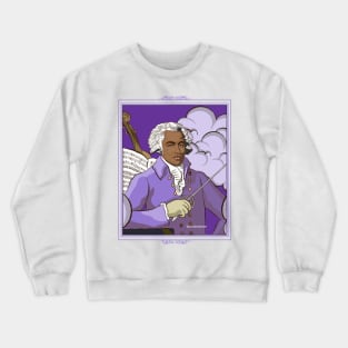 Portrait of Joseph Bologne violet Crewneck Sweatshirt